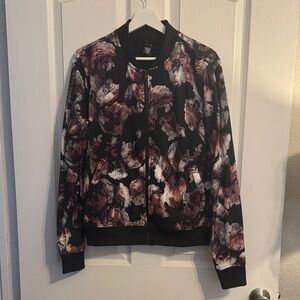 Elegant Floral Women's Bomber Jacket
